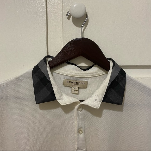 Polo Shirt Is Burberrys Fake 100% Authentic Burberry White Polo